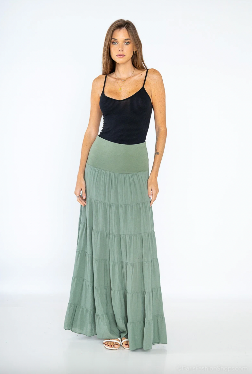 Nederdel Boheme cotton – S/M Green