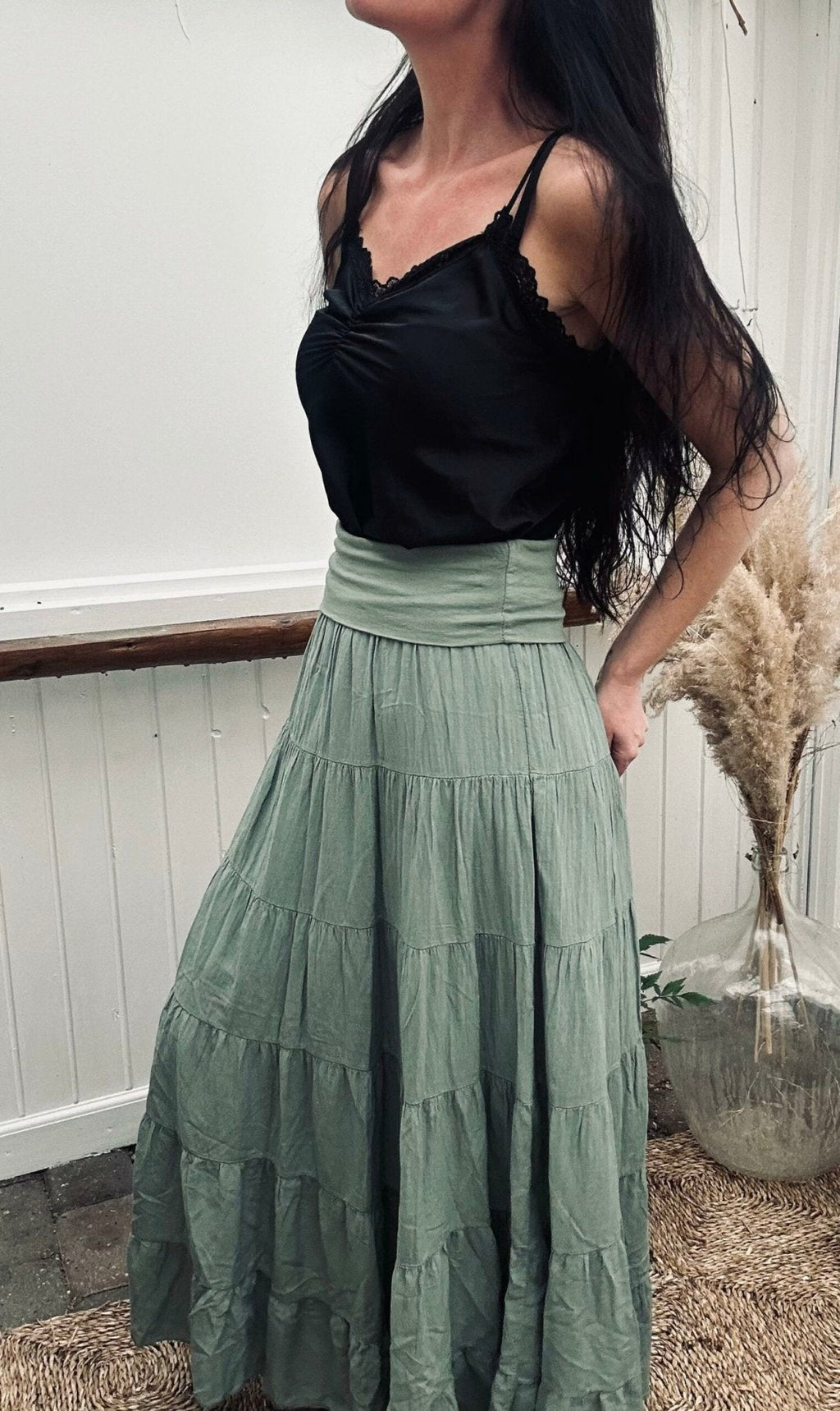 Nederdel Boheme cotton – S/M Green