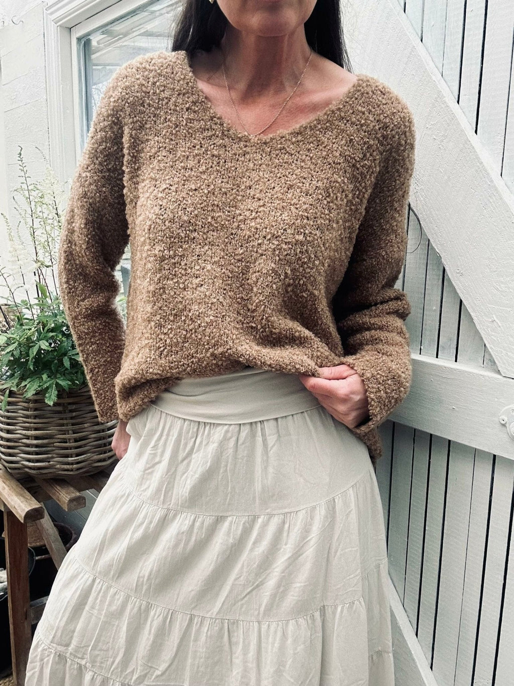 Nederdel Boheme cotton – S/M Lys beige