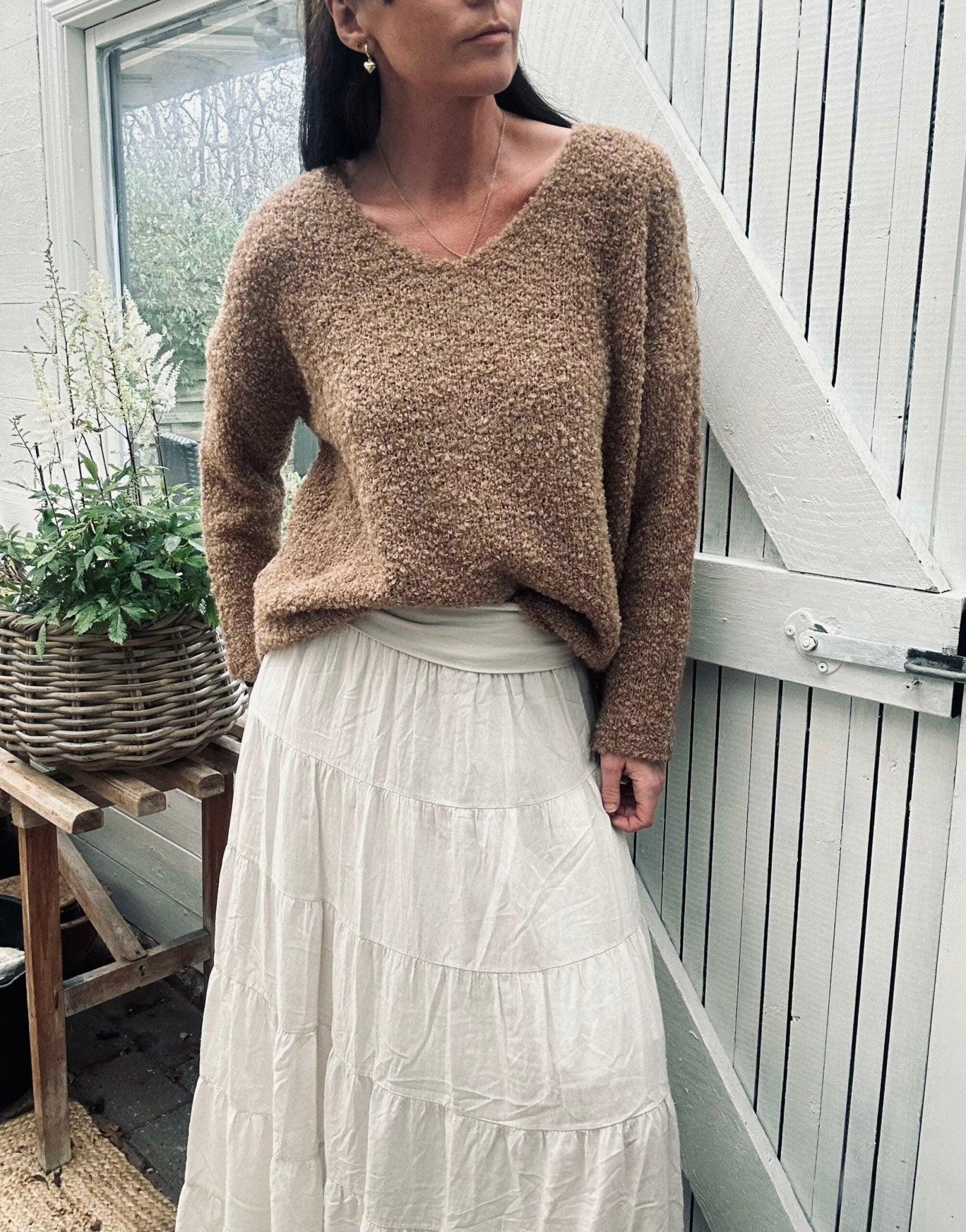 Nederdel Boheme cotton – S/M Lys beige