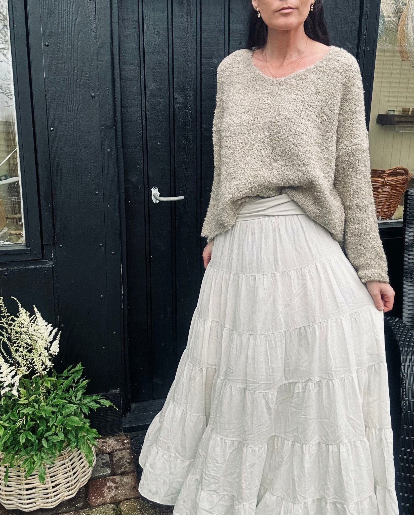 Nederdel Boheme cotton – S/M Lys beige