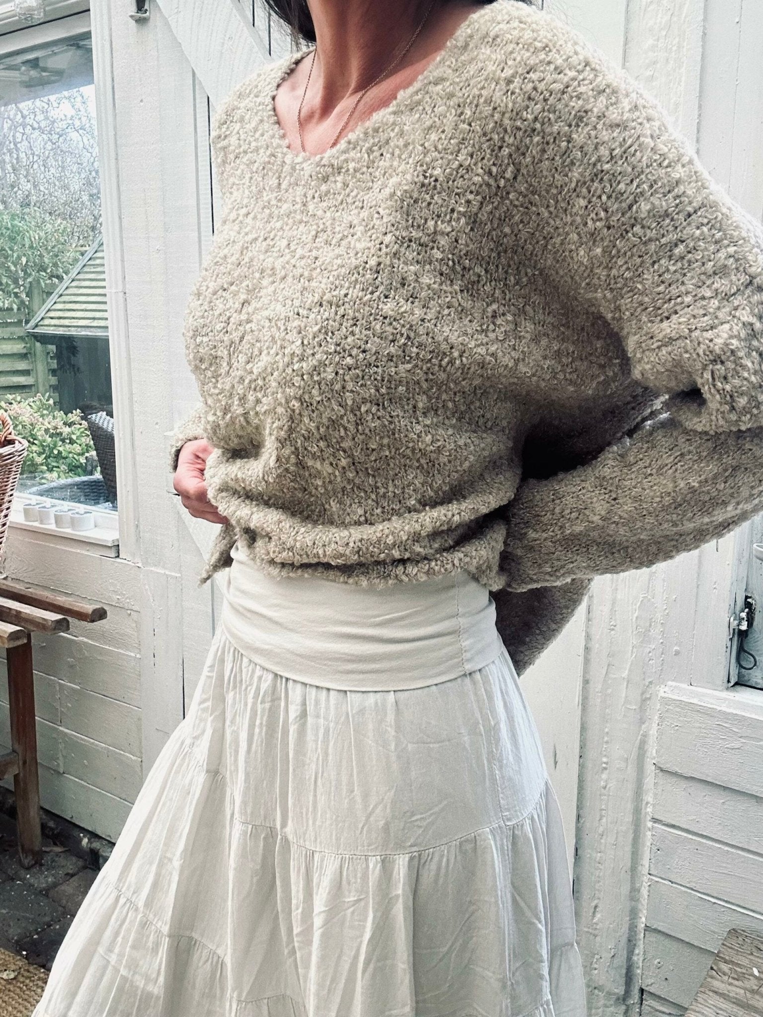 Nederdel Boheme cotton – S/M Lys beige