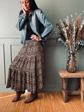 Nederdel Boho Leopard